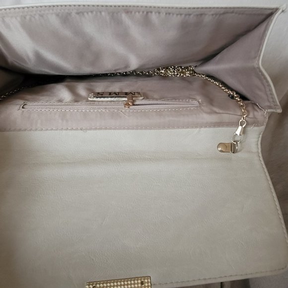 MMS light beige, gold detail medium clutch - Picture 4 of 7